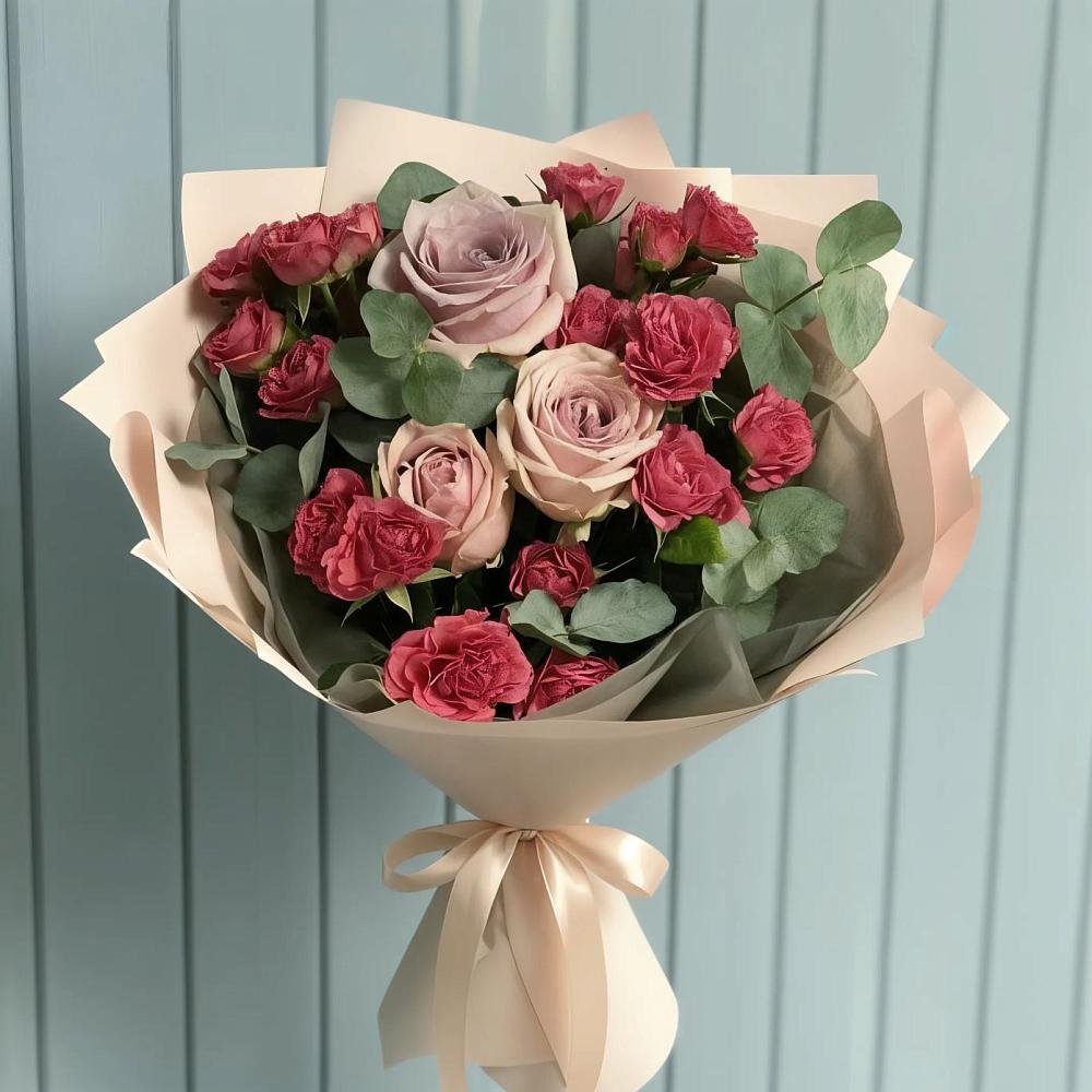 Букет цветов из: Гвоздики и Розы в Красногорском Удмуртская Республика