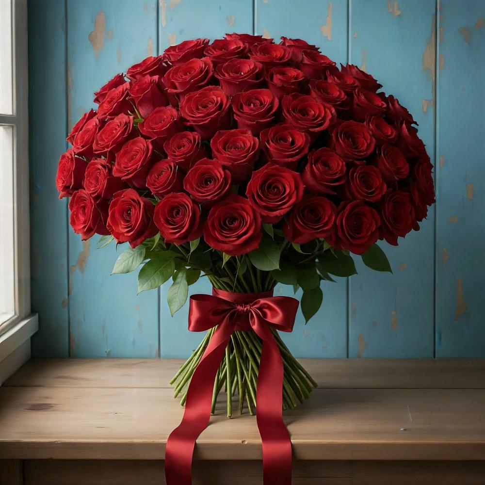 Букет Красные розы Блэк Меджик в Красногорском Удмуртская Республика