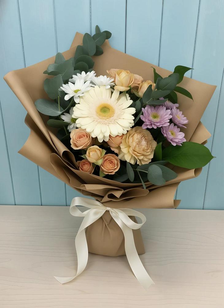 Букет цветов из: Герберы и Хризантемы в Красногорском Удмуртская Республика