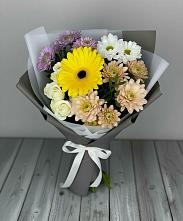 Букет цветов из:  Розы, Герберы и Хризантемы #REPLACE_PRED# Красногорском Удмуртская Республика