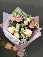 Букет цветов из:  Альстромерии, Розы и Лизиантусы #REPLACE_PRED# Красногорском Удмуртская Республика