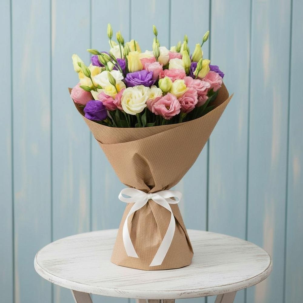 Букет цветов из: Лизиантусы в Красногорском Удмуртская Республика