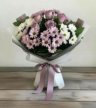 Букет цветов из:  Хризантемы и Розы в Красногорском Удмуртская Республика