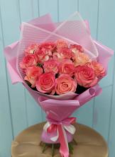 Букет 15 Розовых роз Равель в Красногорском Удмуртская Республика
