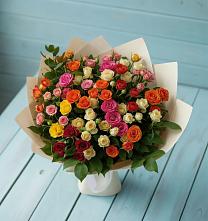 Букет Микс из разноцветных кустовых роз #REPLACE_PRED# Красногорском Удмуртская Республика