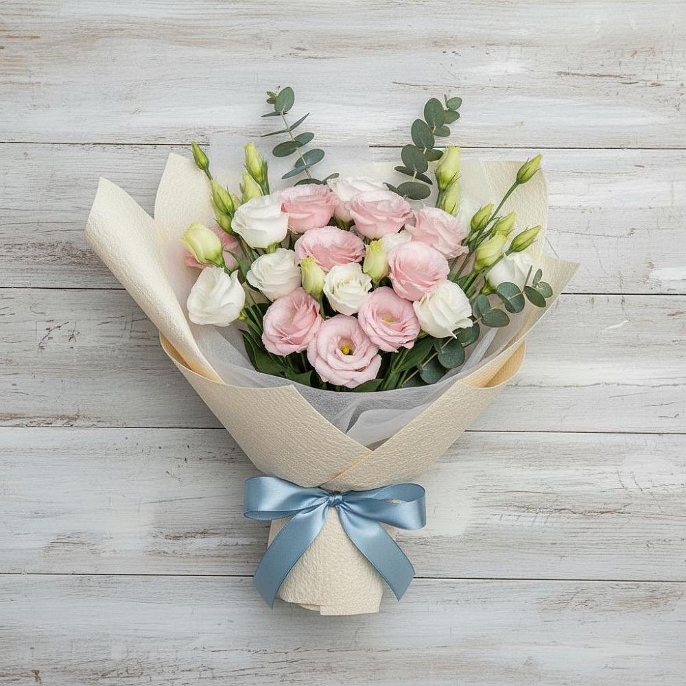 Букет цветов из: Лизиантусы в Красногорском Удмуртская Республика